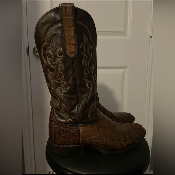 Nocona Gold Label Caiman Boots - Picture 3 of 9